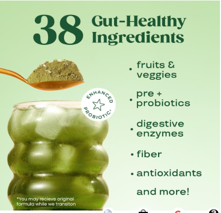 bloom nutrition superfood greens powder, digestive enzymes with probiotics and prebiotics, gut health, bloating relief for women, chlorella, juice2