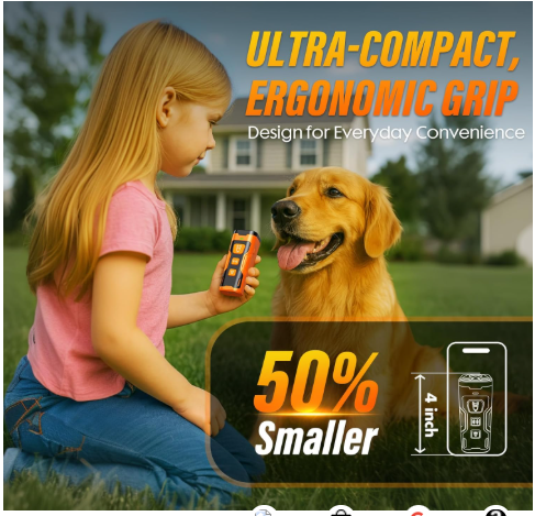 dog bark deterrent device, 3x ultrasonic anti barking, 6 training modes 23 ft range barks no more indoors outdoors behavior correct safe & humane rechargeable compact bark control for dogs 6