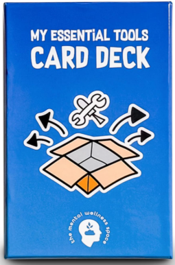 my essential self care tools card deck, mindfulness cards for promoting mental coping skills & calm,