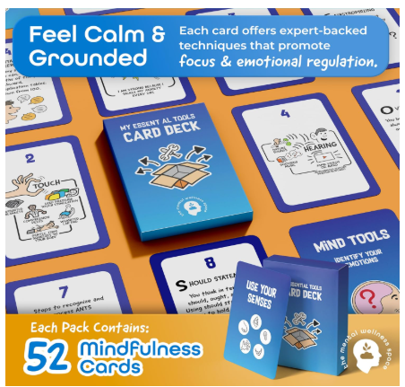my essential self care tools card deck, mindfulness cards for promoting mental coping skills1