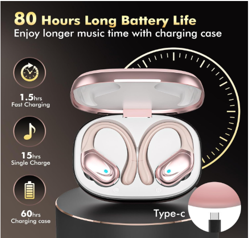noise cancelling, waterproof rose gold2