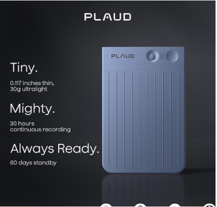 plaud note ai voice recorder, ai note taking device, transcribe & summarize, support 112 languages, 64gb navy blue digital audio recorder for lectures 0