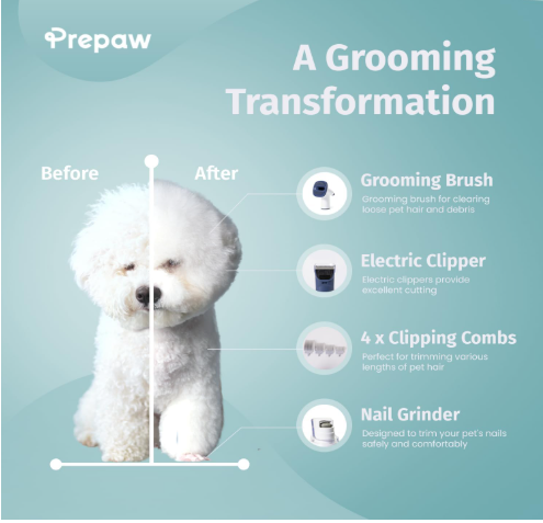 premium pet grooming kit with vacuum, 11000pa suction power, 2.5l dust cup, 7 grooming tools, cordless paw trimmer, nail grinde r, large capacity dust cup, whisper operation, usa design 3