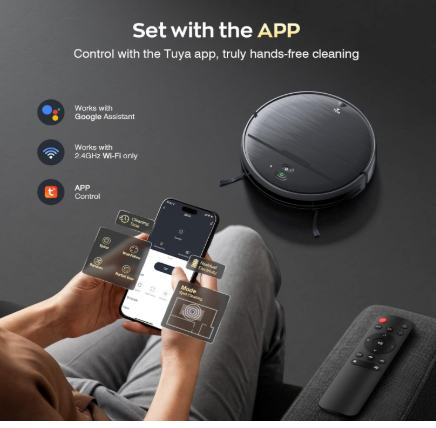 Robot Vacuum and Mop Combo, 2 in 1 Robotic Vacuums Cleaner with WiFi/App, Strong Suction, Schedule, Self-Charging,review robot vacum and mop combo 2 in 1 robotic vacume cleaner with wfiap