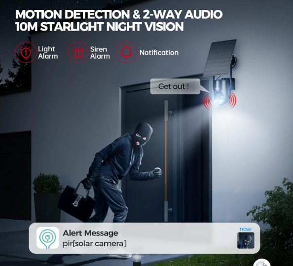 solar security camera wireless outdoor 2k 360°39