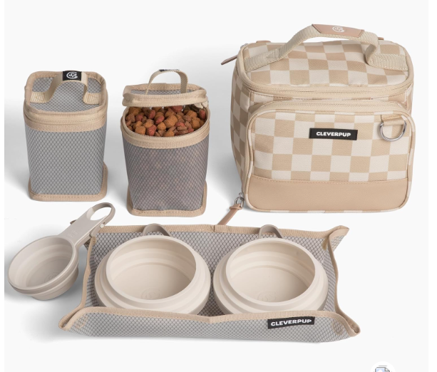 Best dog food travel kit for camping and road trips,2 Silicone Bowls