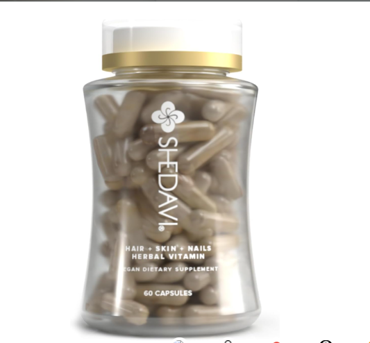 “Iconic Natural Hair Vitamins bottle 60 capsules for fast hair growth and thicker stronger hair – vegan hair supplement”