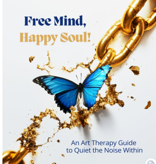 Cover of Free Mind Happy Soul book showing colorful abstract art