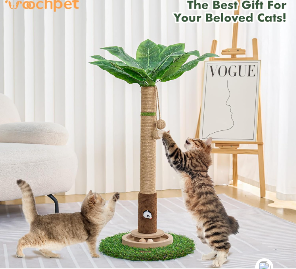 woochpet cat scratching post 35 tall cat scratcher tree tower t