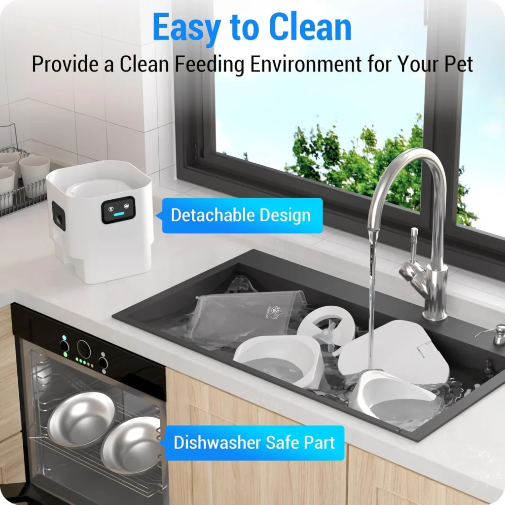 frienhund automatic cat feeder with two hd camera 3