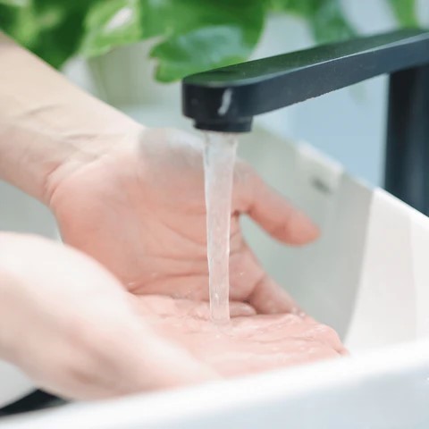 Home Daily skin hygiene routine using natural skincare products for clean and healthy skin